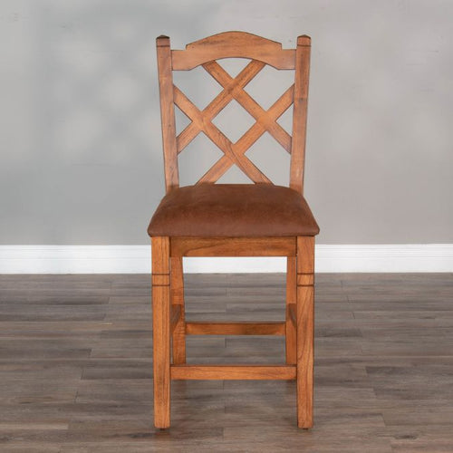 Sedona Double Crossback Barstool - 24" available at Rustic Ranch Furniture and Decor