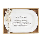 Mr & Mrs Sentiment Plate by Mud Pie
