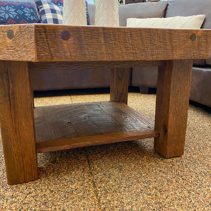 Barn Wood Octagon Coffee Table available at Rustic Ranch Furniture and Decor.