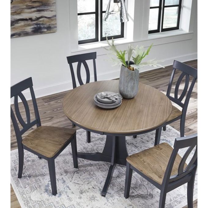 Landocken Round Pedestal Table available at Rustic Ranch Furniture and Decor.