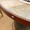 Antique Multi Colour Bistro Barrel Table available at Rustic Ranch Furniture and Decor.