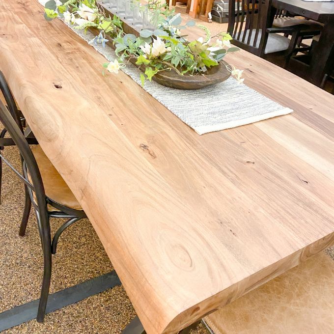 Restore Live Edge Dining Table available at Rustic Ranch Furniture and Decor.