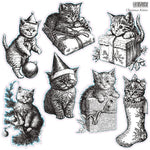 Christmas Kitties Stamp by IOD