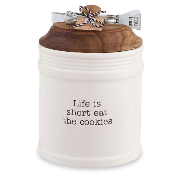 新作からSALEアイテム等お得な商品満載 Eat the Cookies Cookie Jar Set by Mud Pie – Rustic Ranch 陶芸