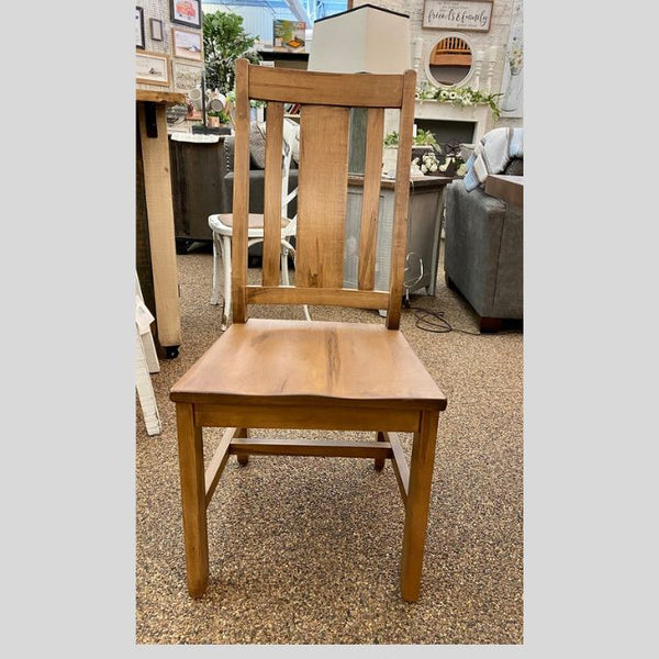 Cross Creek Side Chair with Wood Seat – Rustic Ranch Furniture and
