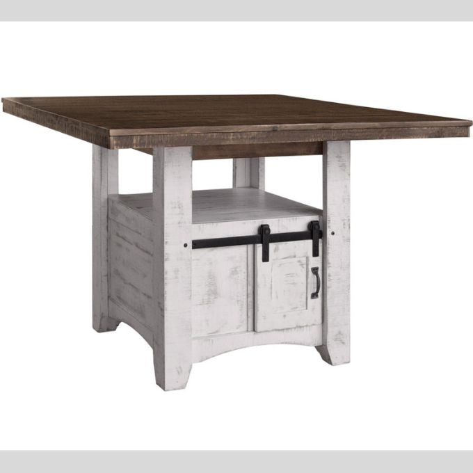 Pueblo White Counter Height Dining Table available at Rustic Ranch Furniture and Decor.