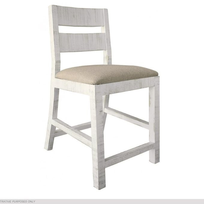 Pueblo White 24" Counter Height Stool available at Rustic Ranch Furniture and Decor.