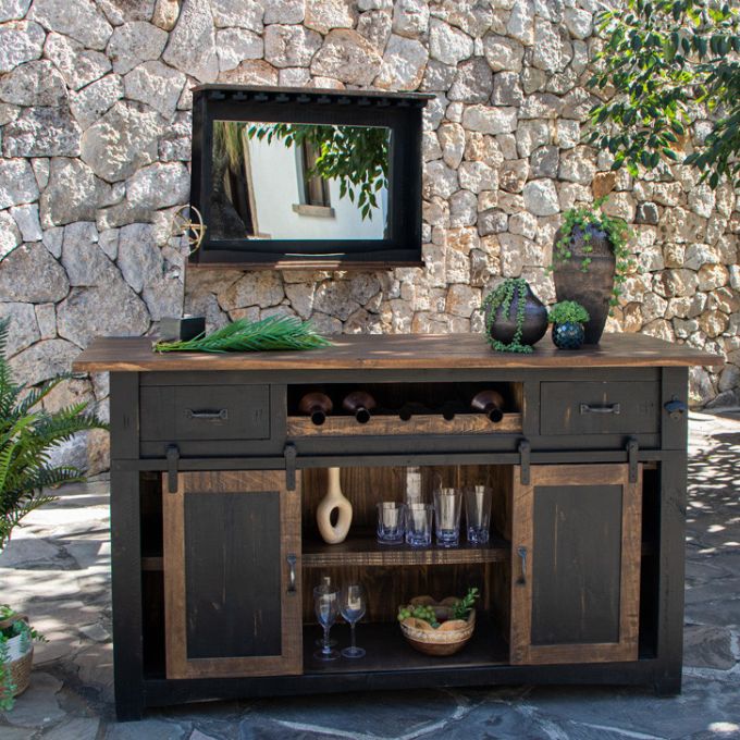 Pueblo Black Bar available at Rustic Ranch Furniture and Decor.
