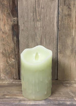 IVORY LED TIMER PILLAR CANDLE - 3" X 5"-Rustic Ranch