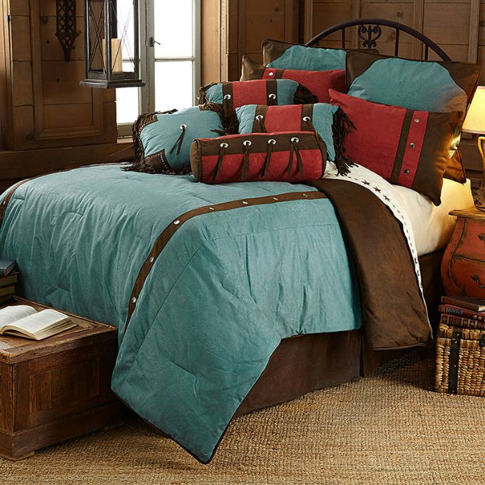 Cheyenne Turquoise Super King Comforter Set