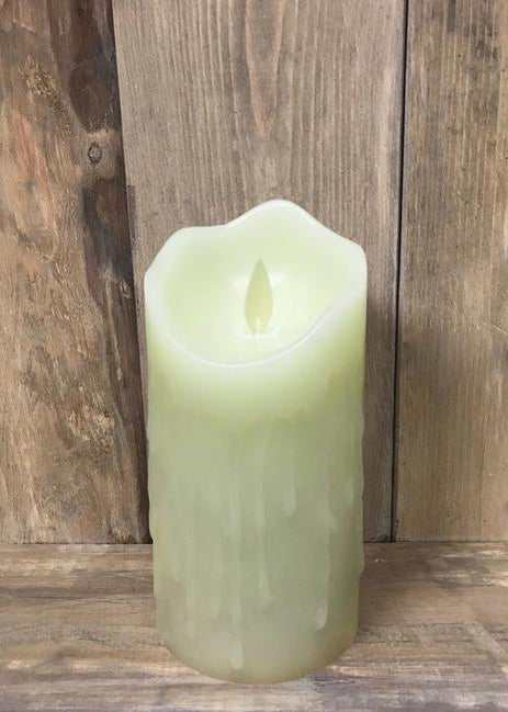 IVORY LED PILLAR CANDLE CANDLE- 3" X 7"-Rustic Ranch