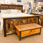 Yellowstone Dutton Trunk with Lift Top available at Rustic Ranch Furniture in Airdrie, Alberta.
