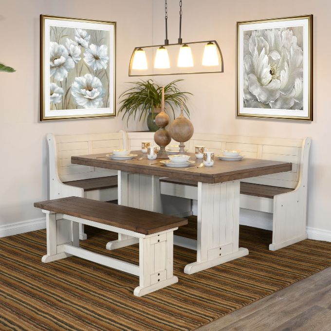 Pasadena Breakfast Nook Set available at Rustic Ranch Furniture and Decor.