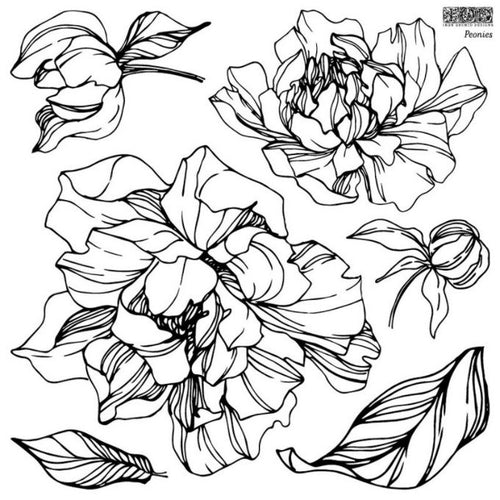 Peonies Stamp by IOD