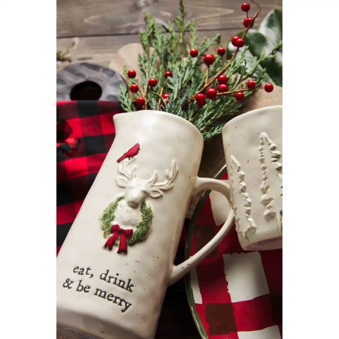 Eat Drink & Be Merry Pitcher by Mud Pie