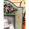 Turquoise and Rose 4x6 Photo Frame