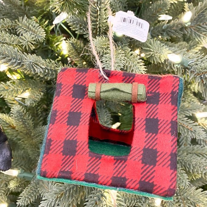 Plaid Tent Ornament