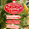 6" Red Gingerbread Sign Ornament