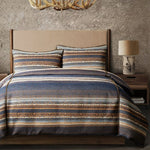 Estes Chenille Duvet Cover Set - Blue - Super King