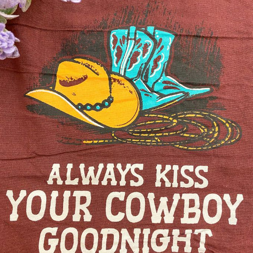 Kiss Your Cowboy Kitchen Towel