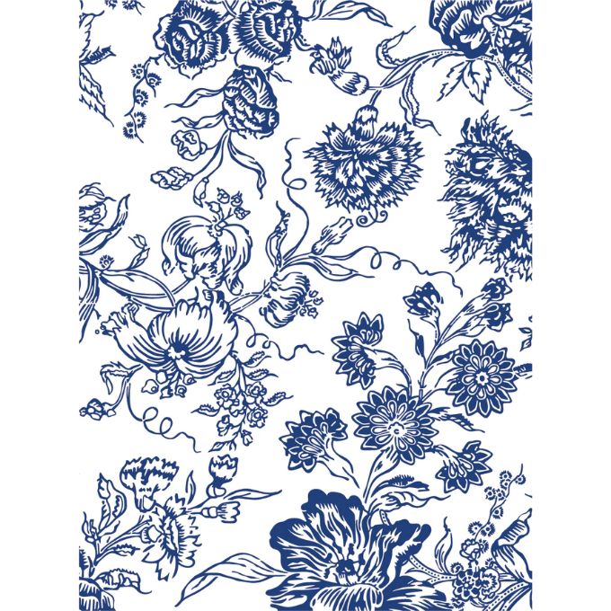 Indigo Floral Paint Inlay By IOD - Limited Edition