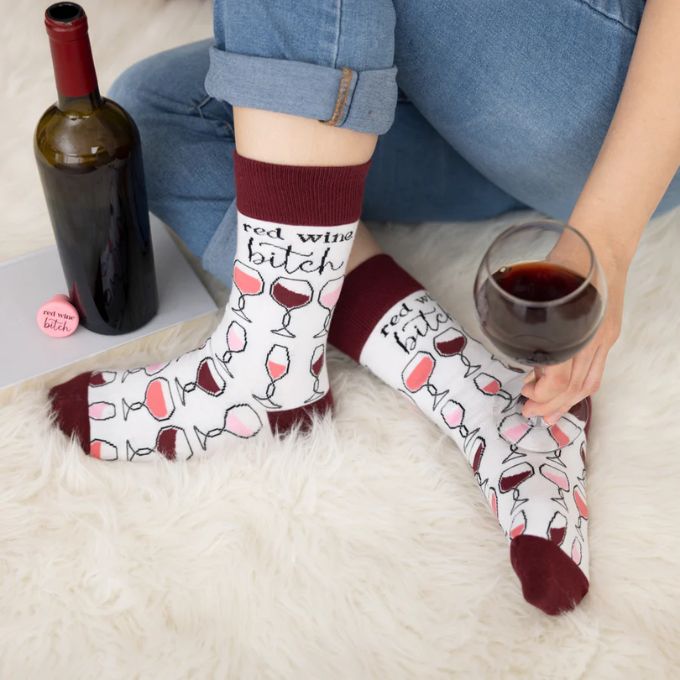 Red Wine Bitch Socks