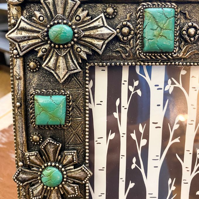 Turquoise Squares 4x6 Frame