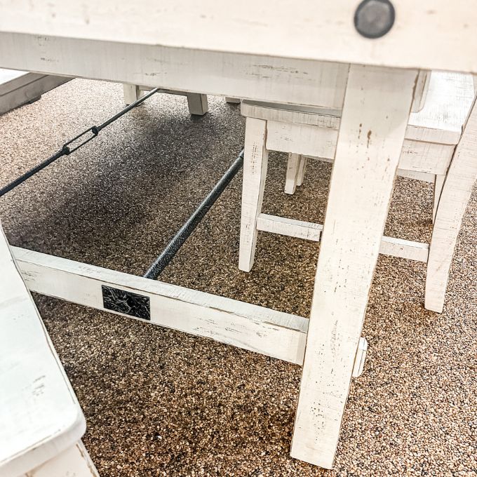 Farmhouse Rectangle Dining Table - Three Finishes available at Rustic Ranch Furniture and Decor.