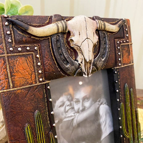 Longhorn Skull 4x6 Picture Frame