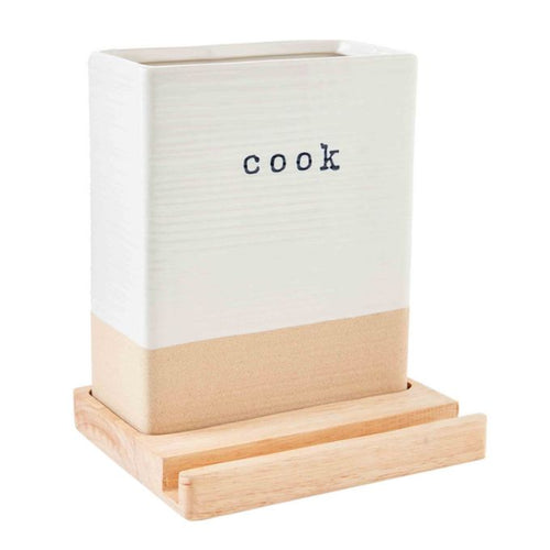 Coobook and Utensil Caddy by Mud Pie