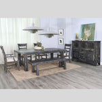 Farmhouse Turnbuckle Dining Bench - Three Finishes available at Rustic Ranch Furniture and Decor.