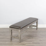 Homestead Hills Bench with Cushion Seat available at Rustic Ranch Furniture and Decor.