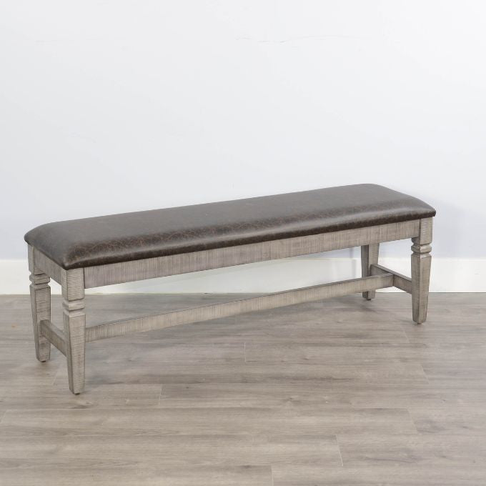 Homestead Hills Bench with Cushion Seat available at Rustic Ranch Furniture and Decor.