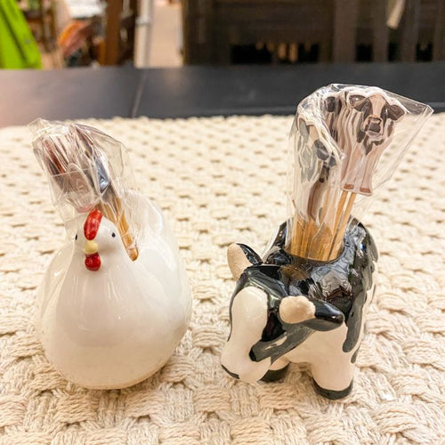 Farm Animal Toothpick Holders by Mud Pie - Four Styles