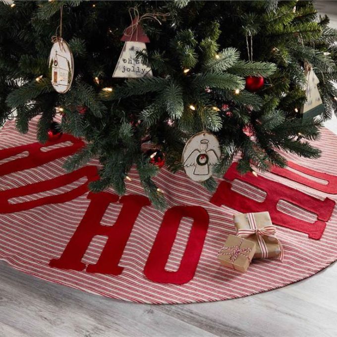 HO HO HO Tree Skirt by Mud Pie