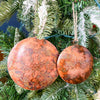 Copper Disc Snowflake Ornament - Small