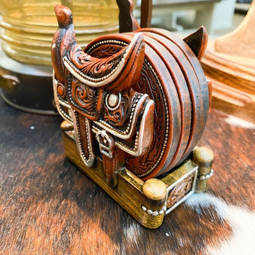 Saddle on Stand Coaster Set
