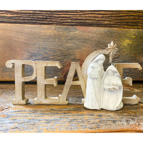 Peace Figurine with Holy Family