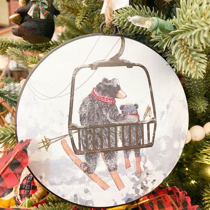 Bears on Ski Lift Ornament