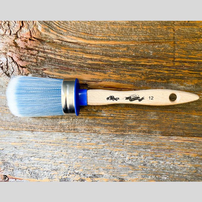 Chalk and Wax Paint Brush, Large 2-in-1 Round Natural Bristles Painting  Tool for DIY Furniture, Stencils, Home Decor, Wood Projects, Wax Finishing