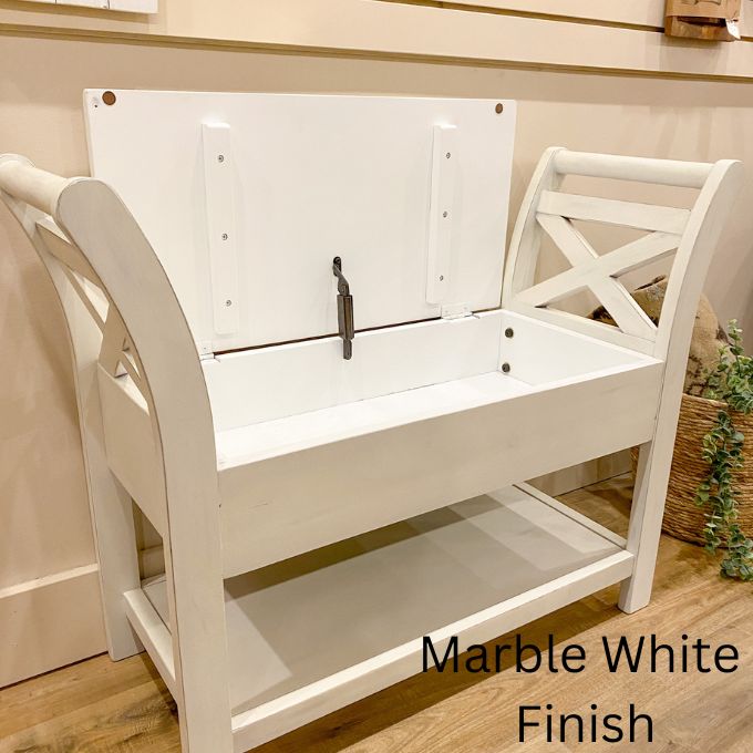 Accent Bench with Storage - Multiple Colors available at Rustic Ranch Furniture and Decor.