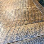 Close-up of wooden planked top of the Fireside Nightstand available at Rustic Ranch Furniture and Decor.