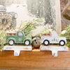 Green Christmas Truck Stocking Holder