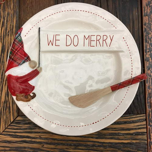 We Do Merry Gnome Cheese Set by Mud Pie