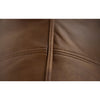 Close-up of brown leather sofa.  The Hollister Sofa is available at Rustic Ranch Furniture and Decor.