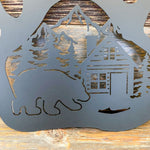 Metal Bear Paw Cutout Wall Decor