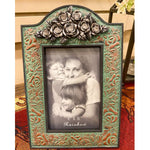 Turquoise and Rose 4x6 Photo Frame