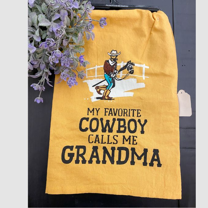 My Favorite Cowboy Kitchen Towel