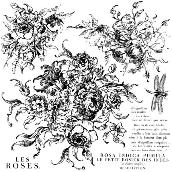 Rose Toile Decor Stamp by IOD