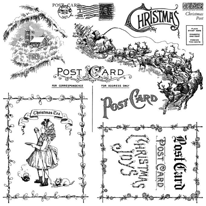 Christmas Post Stamp by IOD available at Rustic Ranch Furniture and Decor.